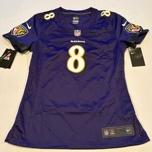 Nike Baltimore Ravens Lamar Jackson On Field Jersey, Women Size S - Purple